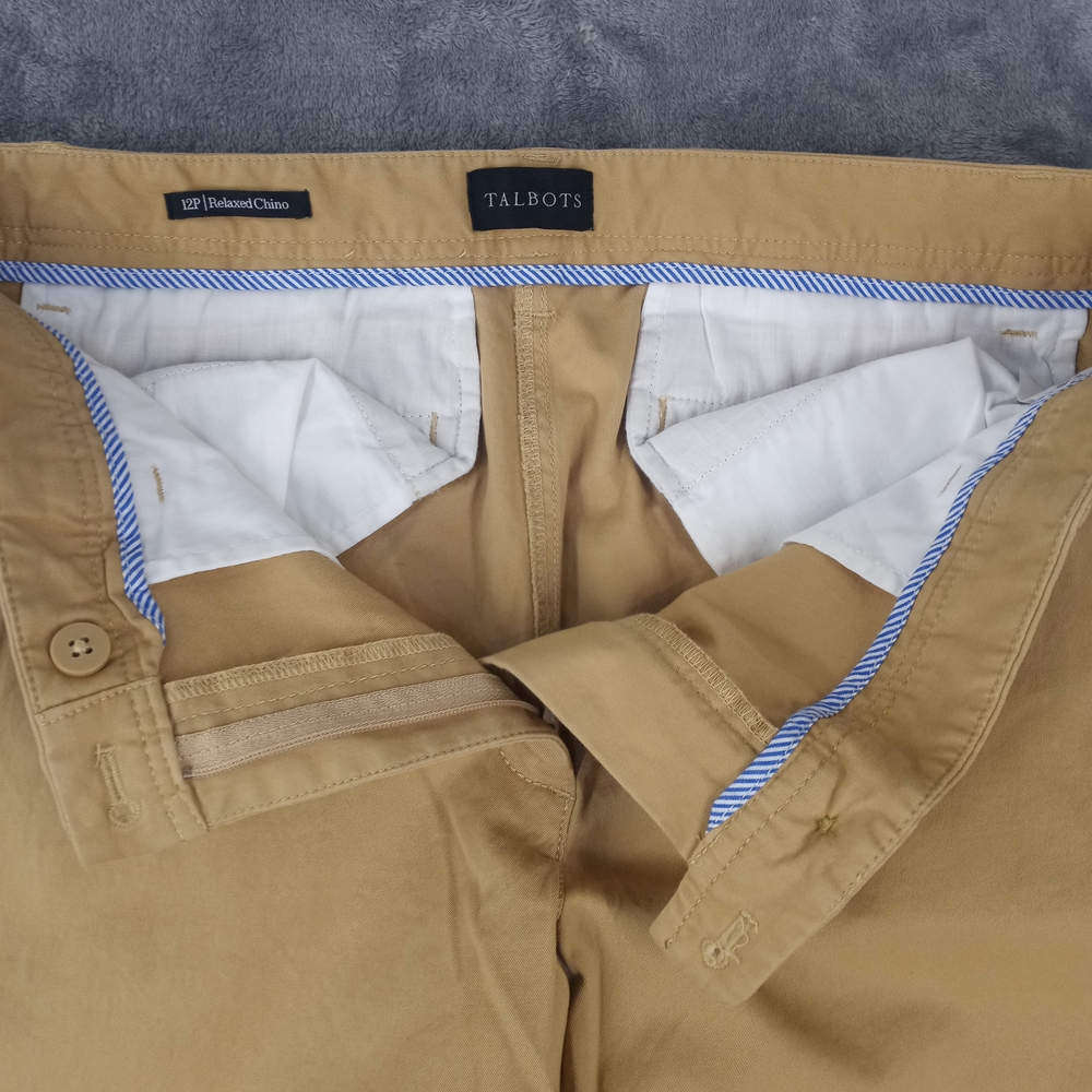 Talbots Women's  Straight Relaxed Chinos in Khakis Pants Size 12p - Picture 6 of 16